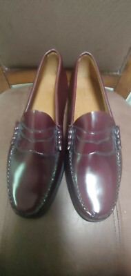 G.H. Bass Handrafted Weejuns Wine Leather Logan Loafers Size 10 | eBay