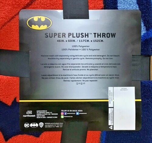 Batman Super Plush Throw Blanket 46 x 60 inches O22 - Picture 4 of 5