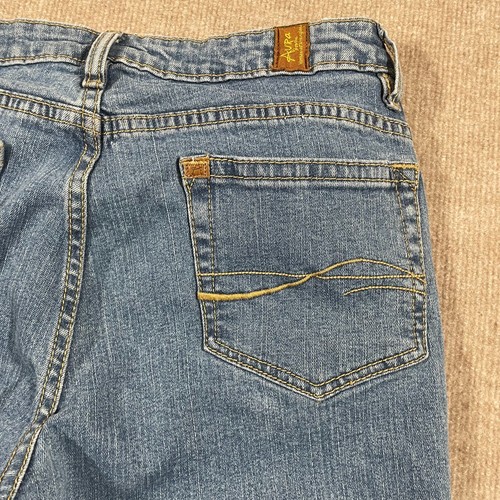 Aura By Wrangler Jeans Womens 8 (30x30) Blue Denim Straight Leg Western Cowgirl - Picture 6 of 16