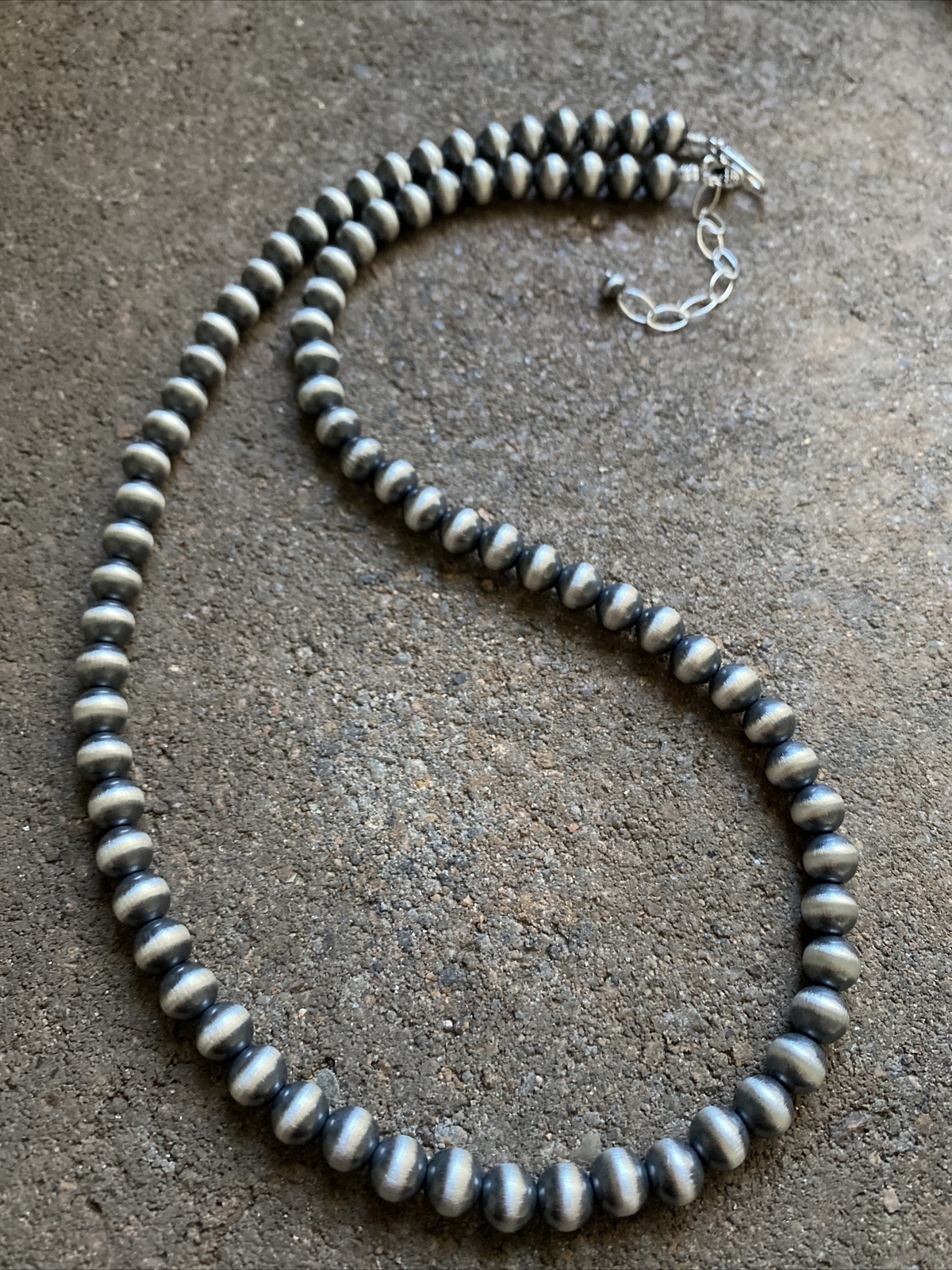 Sterling Silver 7mm 12 Inch Pearls Choker Bead Necklace. Klasyczne, obfite