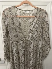 NWT Animal Print Chiffon With Sparkly Accents Kimono For Women Size S