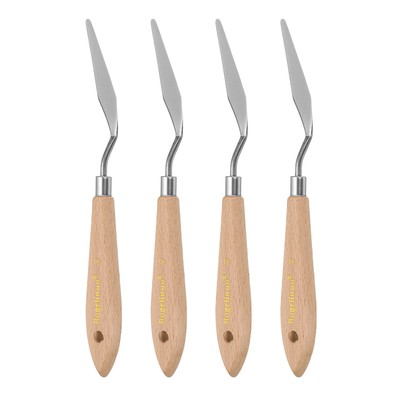 4 Stck. 9# Malpalette Messer spitz Edelstahl Kunst Spatel Schaber Werkzeug