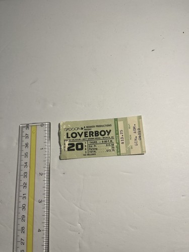 LOVERBOY Ticket Stub 20. Oktober 1983 Wichita Kansas Coliseum Britt Brown Arena - Bild 5 von 6
