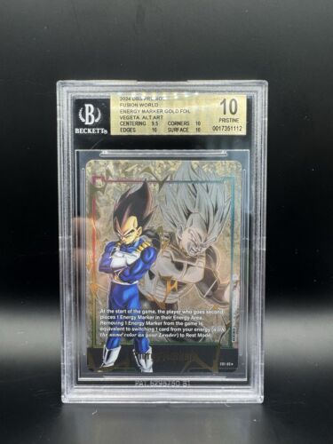 Gold Foil Vegeta E01-02 Energy Marker - Fusion World - BGS 10 Graded