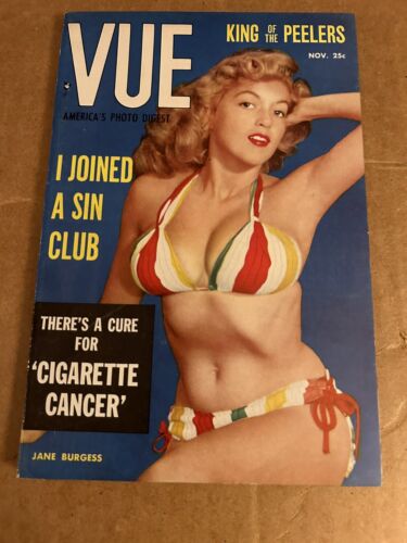 VUE Magazine November 1954 NOS NM Lili St Cyr, Tempest Storm, Jane Burgess Cover