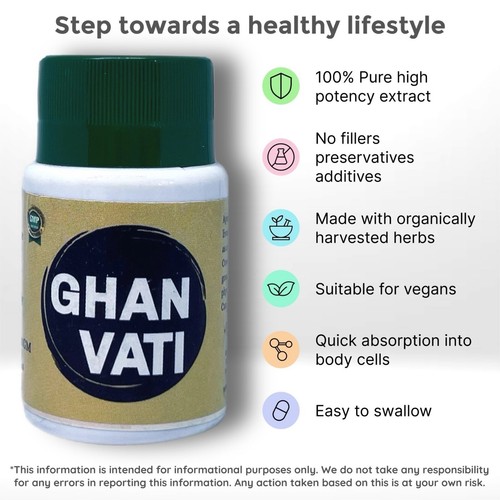 Ghanvati Gomata 80 tab-Liver Cleansing, Blood Purification, Digestive Aid - Picture 2 of 3