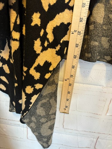 Lane Bryant Sweater Womens 18/20 Black Beige Leopard Print Cardigan Polycotton - Picture 12 of 12