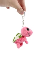 Hawaiian Sea Turtle Plush Doll Keychain - Pink, Big Eye Honu, Stuffed Animal