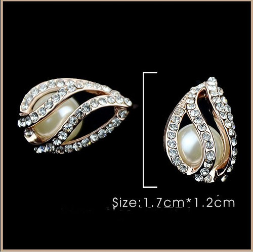 PENDIENTES PARA FIESTA DE ORO BLANCO "Electro Plateado" CON PERLA Y CIRCONIO CZ - Imagen 2 de 3