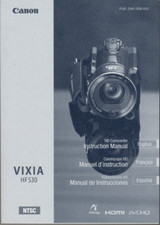 Original Canon VIXIA HF S30 HD Camcorder Instruction Manual Clean Free Shipping