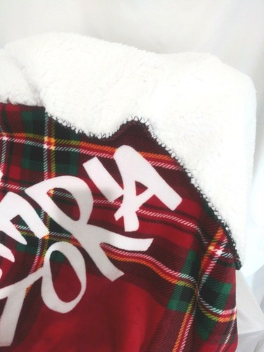 Victorias Secret RED PLAID Sherpa LIM ED SUPER SOFT Plush Throw Blanket NWT - Picture 5 of 5