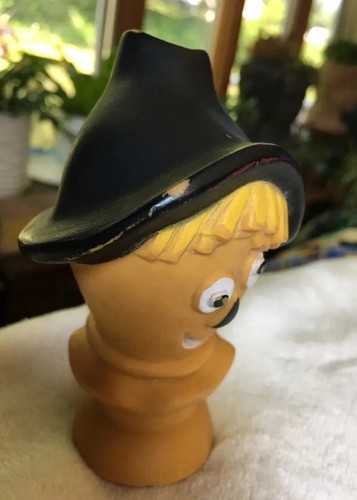 Vintage 60's SCARECROW Rubber Puppet Head Wizard of Oz Toy IVORY SNOW Premium - Picture 10 of 10