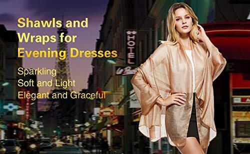 Wedding Shawl Metallic Sparkle Party Formal Shawls Wraps Evening Dresses lt pink - Picture 6 of 9
