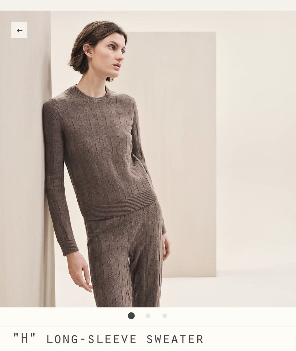 Hermes h Knit Sweater NWT 36 Long Sleeve Wool Gris Etoupe | eBay Hermes h Knit Sweater NWT 36 Long Sleeve Wool Gris Etoupe | eBay