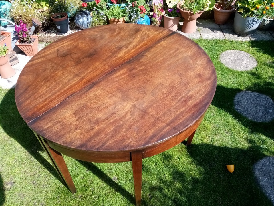 Antique D end Dining table eBay