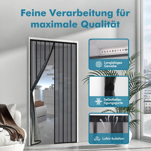 Sekey Magnet Fliegengitter Tür Insektenschutz Türvorhang Moskitonetz 70 Größen - Bild 295 von 660