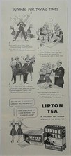 1943      Lipton Tea  RHYMES FOR TRYING TIMES     Magazine Print Ad