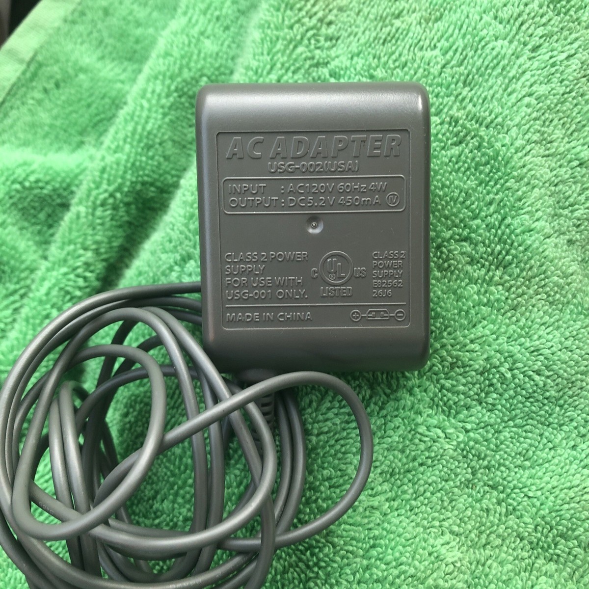 任天堂Dslite、USG-001、アダプターUSG-002 Official Nintendo DS Lite AC Adapter USG-002 JPN/USA OEM for