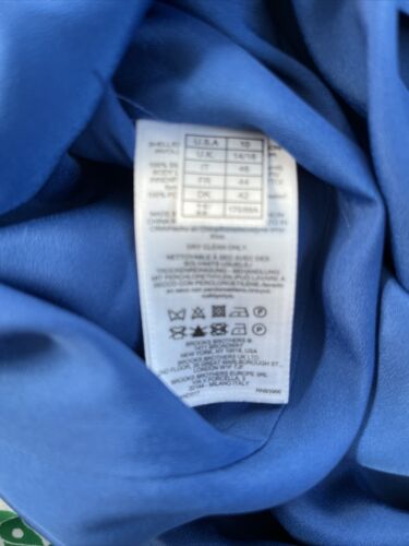 Abito donna Brooks Brothers seta georgette stampa farfalla fiocco taglia 10 NUOVO - Foto 12 di 14