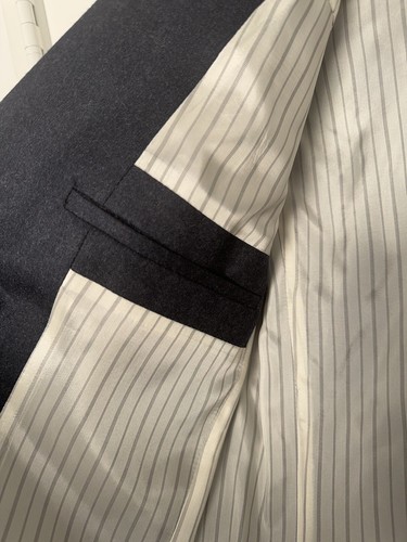 A.P.C. Navy Wool Suit Slim Fit Jacket APC Blazer Sport Coat Blue XS 34/36 - Picture 5 of 8