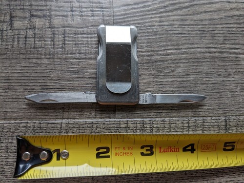 Vintage Money Clip Folding Pocket Knife Made In Hong Kong - Picture 10 of 10