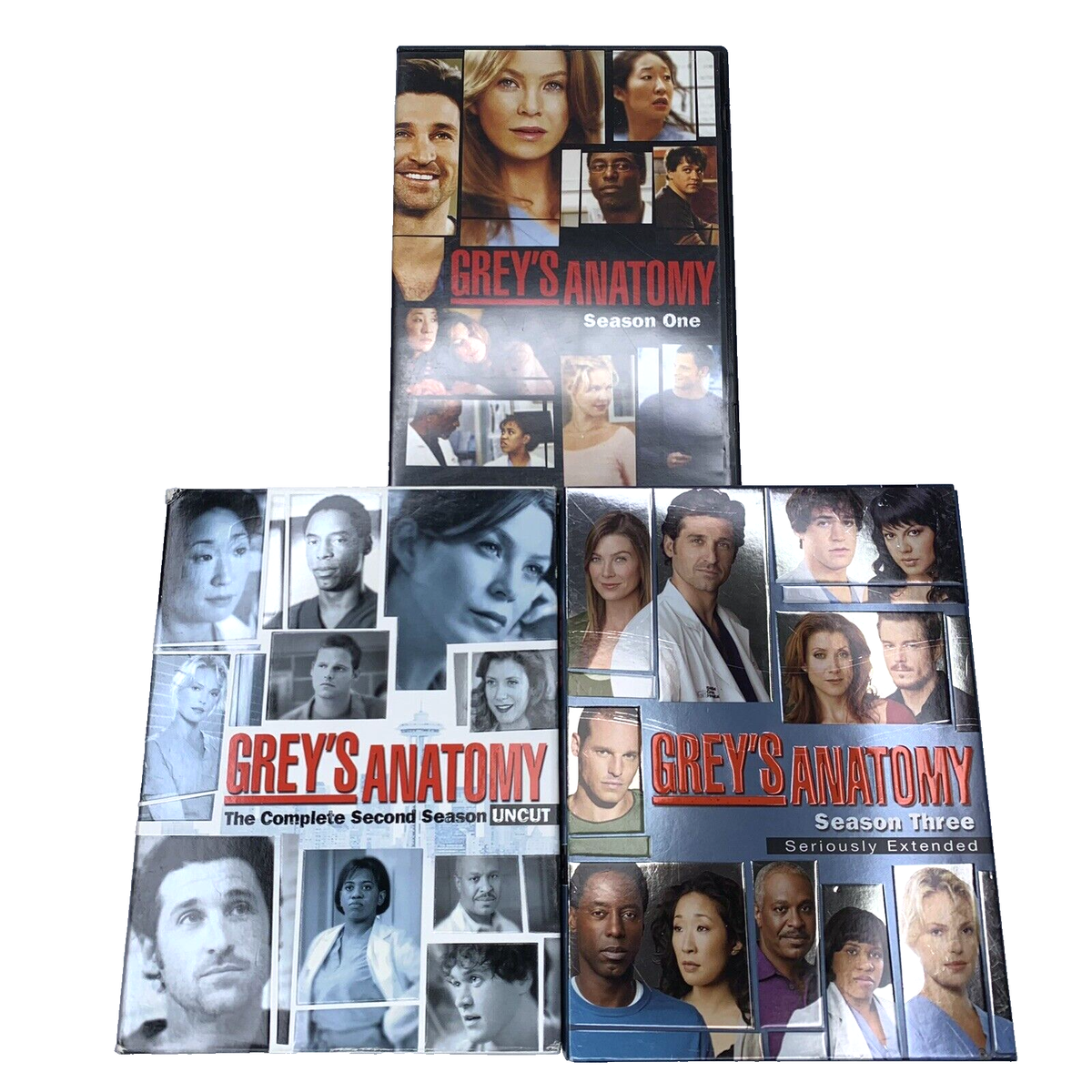 Grey's Anatomy Season One Two Three DVD Ellen Pompeo Patrick Dempsey