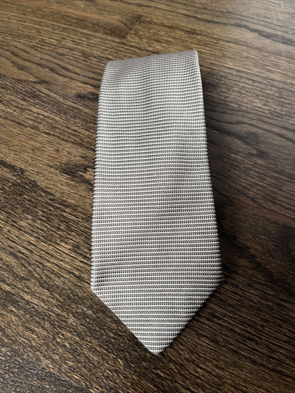 Vintage Brooks Brothers Makers Mens Tie, Gray/Sil… - image 1