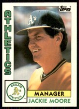 1984 Topps Traded Jackie Moore Oakland Athletics #81T