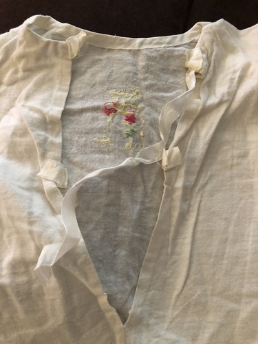 Vtg Baby Flannel Nightgowns Embroidered Ribbon Tie Sleep Sack Homemade Lot Of 3 - Picture 15 of 23