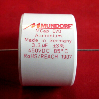 MCap EVO Folienkondensator Mundorf 3,30 µF 450V DC Audio Kondensator