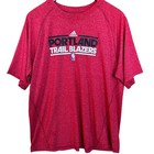 Portland Trail Blazers Adidas Adult Tshirt Xxl Heather Red Nba Basketball Fan