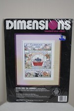Dimensions Counted Cross Stitch Kit Barbara Mock Noah And The Animals 11" x 14"