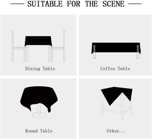 Stain Resistant & Wrinkle Free Cotton Rectangular Tablecloth for Kitchen Dinning - Picture 7 of 8