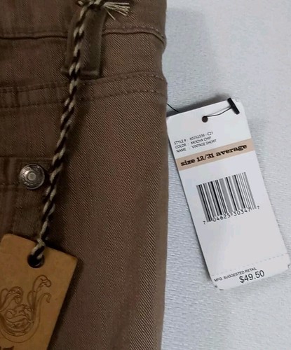 Nine West Vintage America Denim Shorts Mid Rise Stretchy Womens Size 31/12 Brown - Picture 10 of 11