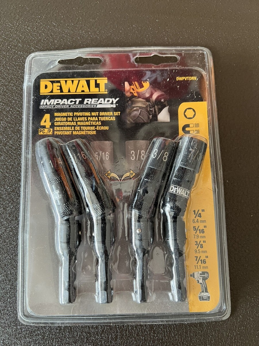 DEWALT DWPVTDR 4 Piece Impact Ready Nut Driver Set NEW eBay