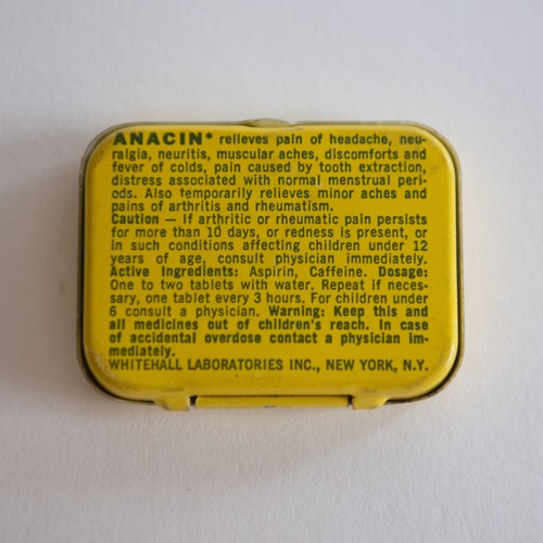 Vintage Anacin Tablets Medicine Pocket Size Tin EMPTY - Picture 4 of 5