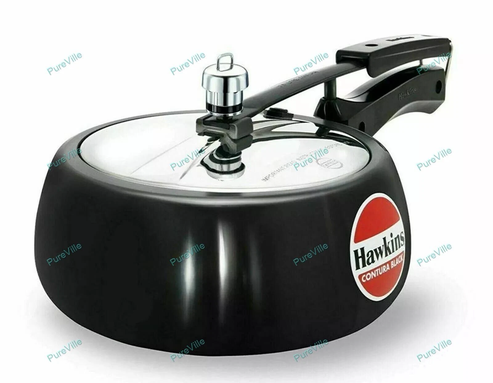 Hawkins Pressure Cooker 3.5 Liters Contura Hard Anodised Aluminium Black