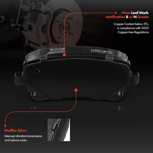 Rear Side Ceramic Brake Pad for Audi A4 Quattro A4 allroad A8 Quattro RS4 S5 S6 - Picture 2 of 8