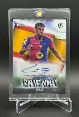 Lamine Yamal 💥⚽ GLOBAL ATTRACTION AUTOGRAPH /99! Topps Chrome