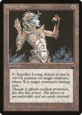 Living Armor [The Dark] Magic MTG