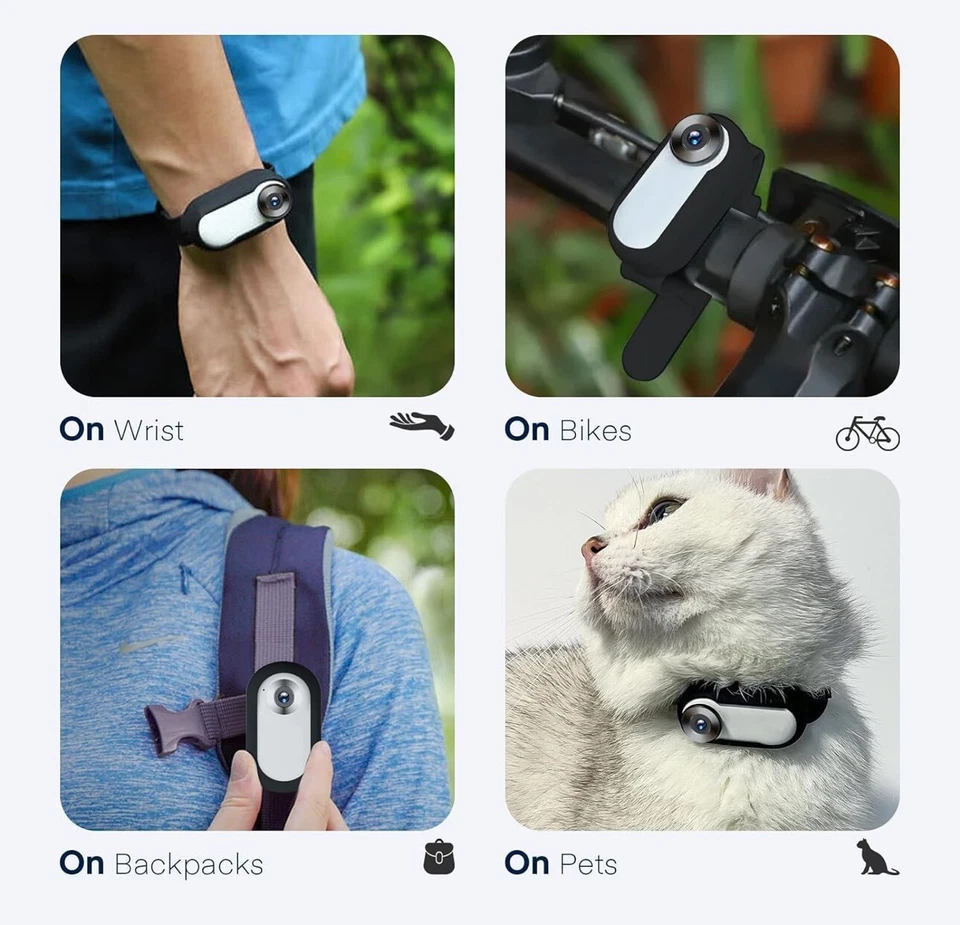 Inalámbrico HD Gato Perro Collar Cámara Grabación Para Mascotas Exterior Interior 8GB SD INCLUIDO Foto 3 de 4