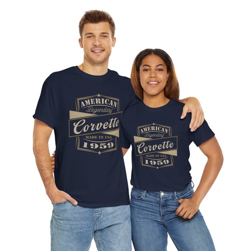 1959 Corvette Gift T Shirt | 1959 Corvette Shirt | Classic Car Tee Shirt - Picture 35 of 36