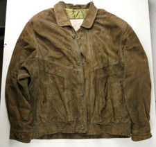 Kapraun Ziegen Velours Lederjacke braun ca. GR.52 wenig getragen RT-1768