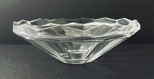 Lenox Clear Fine Crystal Glass Carat Centerpeice Bowl Paneled Diamond Edge 12" - Picture 2 of 7