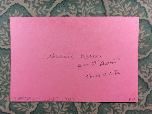 Sherrié Krenn - The Facts of Life - The Facts of Life - Logan- Autographed 1987 - Picture 2 of 2
