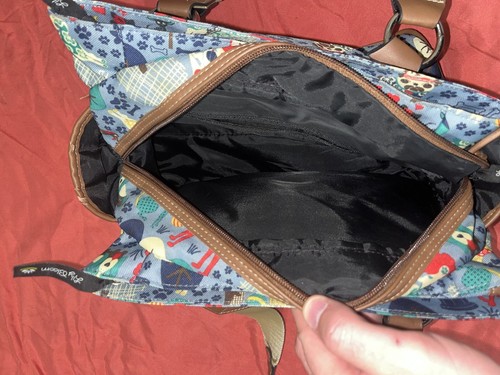 Lily Bloom Canvas Schultertasche Handtasche Hundemuster Wer lässt die Hunde raus Handtasche Beuteltasche - Bild 2 von 4