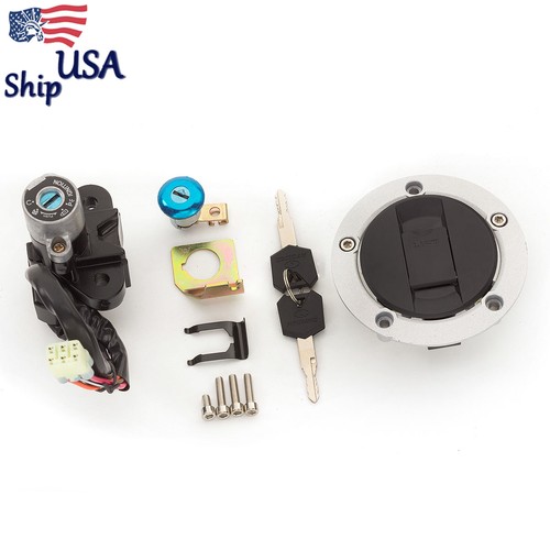 For GSXR 600 GSXR750 GSXR1000 2004 2005 Ignition Switch Fuel Cap Seat Lock 2xKey - Picture 7 of 10
