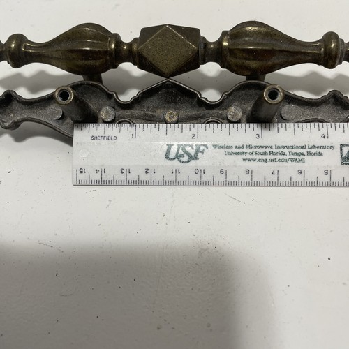 Mid Century Handles set of 2 Hollywood regency metal 7” long 3” spread. - Picture 4 of 4