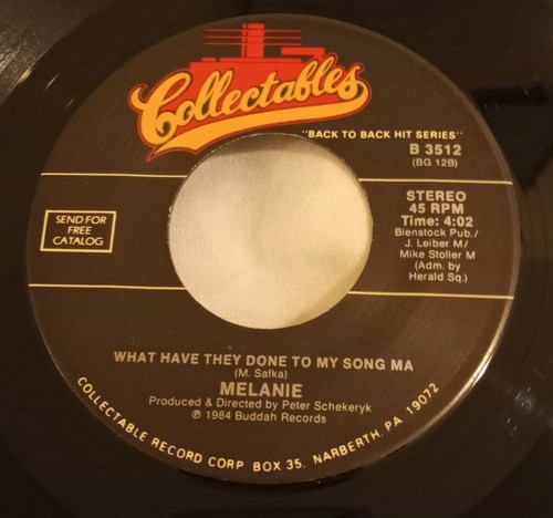 Melanie - Peace Will Come / What Have They Done 45 RPM 7" Reissue NM US 1984 - Picture 4 of 4
