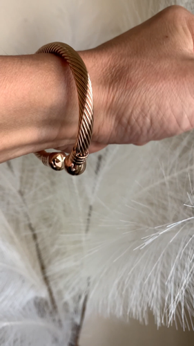 Kupfer Reines Kupfer Magnet Armreif Energie Power Balance Schmerzlinderung Männer Frauen RX - Video 1 von 1